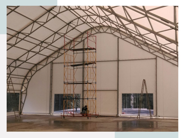 Шатровые ангары в Горячем Ключе